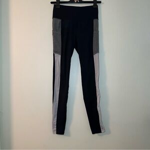 So Black and Gray Colorblock Leggings Size XS